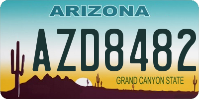 AZ license plate AZD8482