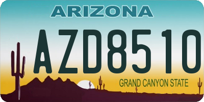 AZ license plate AZD8510