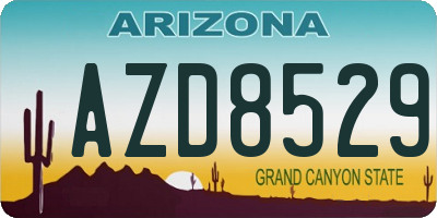 AZ license plate AZD8529