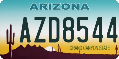 AZ license plate AZD8544