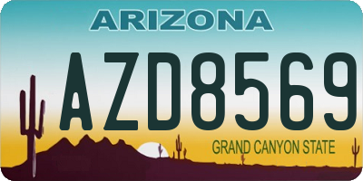 AZ license plate AZD8569