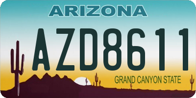 AZ license plate AZD8611