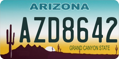 AZ license plate AZD8642