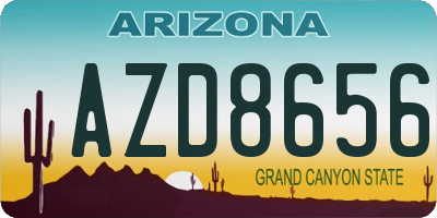 AZ license plate AZD8656