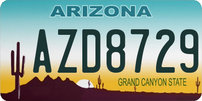 AZ license plate AZD8729