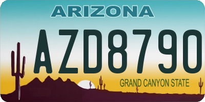 AZ license plate AZD8790