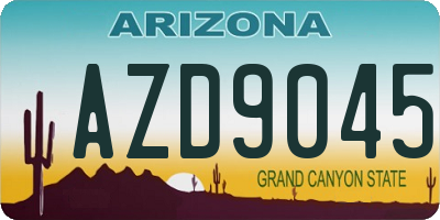 AZ license plate AZD9045