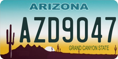 AZ license plate AZD9047