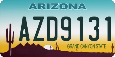 AZ license plate AZD9131