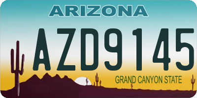AZ license plate AZD9145
