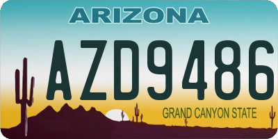 AZ license plate AZD9486