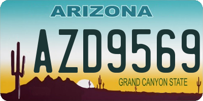 AZ license plate AZD9569