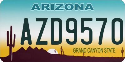 AZ license plate AZD9570