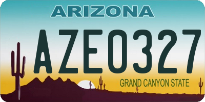 AZ license plate AZE0327
