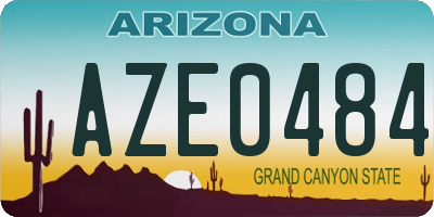 AZ license plate AZE0484