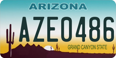 AZ license plate AZE0486