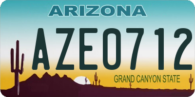 AZ license plate AZE0712