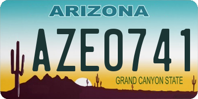 AZ license plate AZE0741