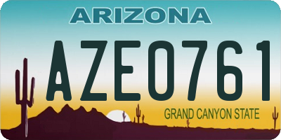 AZ license plate AZE0761