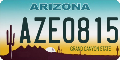 AZ license plate AZE0815