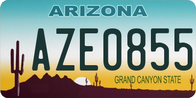 AZ license plate AZE0855
