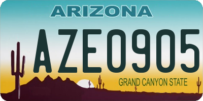 AZ license plate AZE0905