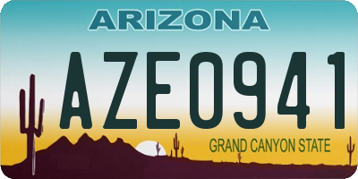 AZ license plate AZE0941