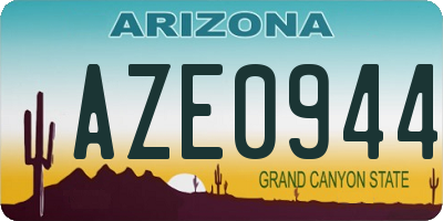 AZ license plate AZE0944