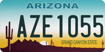 AZ license plate AZE1055