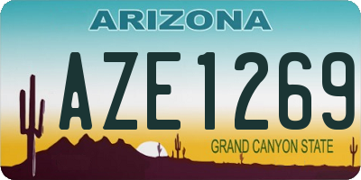 AZ license plate AZE1269