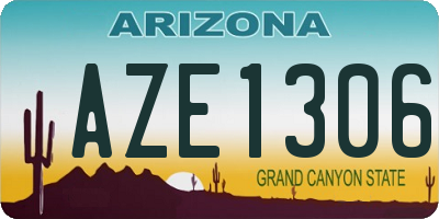 AZ license plate AZE1306