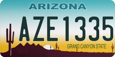 AZ license plate AZE1335