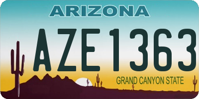 AZ license plate AZE1363