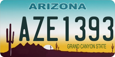 AZ license plate AZE1393