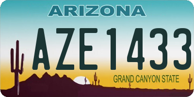 AZ license plate AZE1433