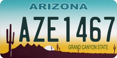 AZ license plate AZE1467