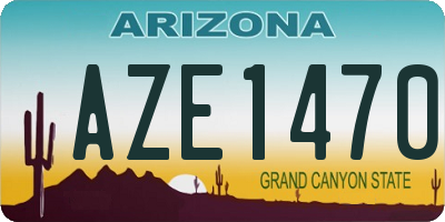 AZ license plate AZE1470