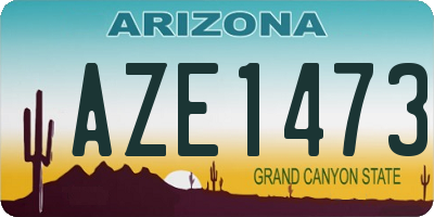 AZ license plate AZE1473