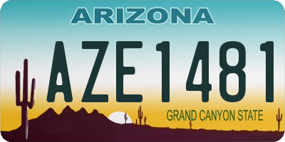 AZ license plate AZE1481