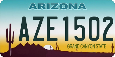 AZ license plate AZE1502