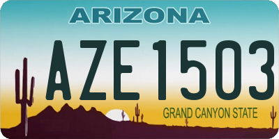 AZ license plate AZE1503