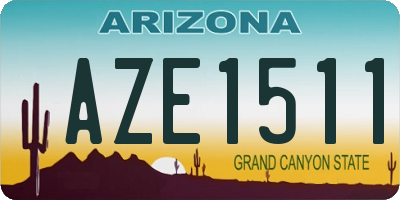 AZ license plate AZE1511