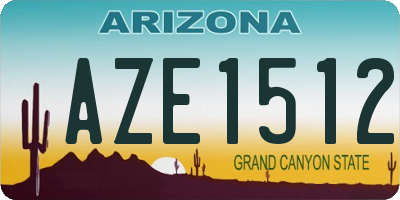 AZ license plate AZE1512