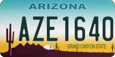 AZ license plate AZE1640