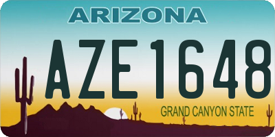 AZ license plate AZE1648