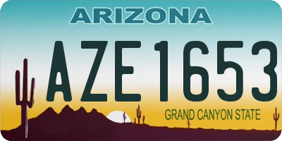 AZ license plate AZE1653