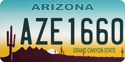 AZ license plate AZE1660