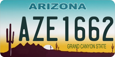 AZ license plate AZE1662