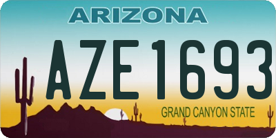 AZ license plate AZE1693