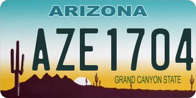 AZ license plate AZE1704